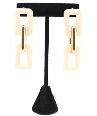 Chain Link Drop Earrings ES700132 IVORY
